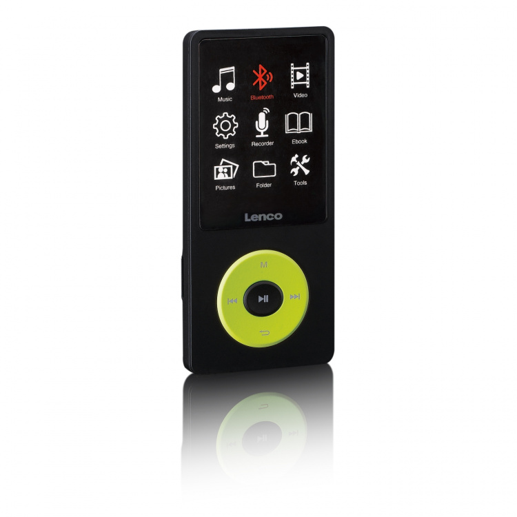 Lenco MP3/MP4-spelare med Bluetooth® och 8 GB internminne Green