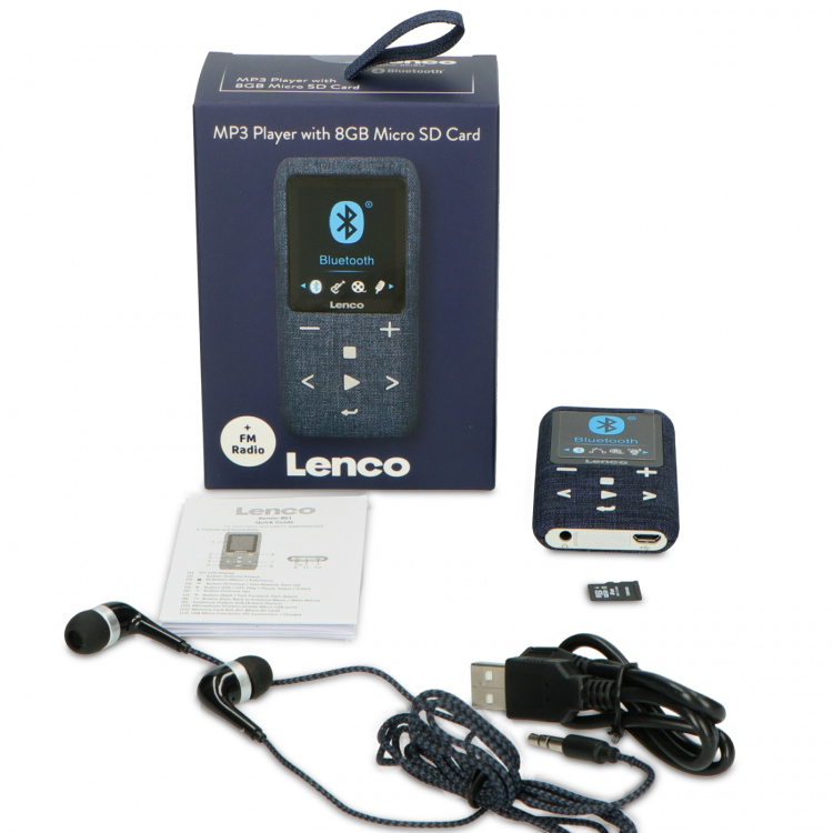 Lenco MP3/MP4-spelare med Bluetooth® 8 GB Micro SD-kort Blå