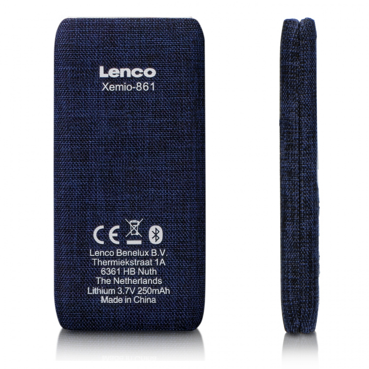 Lenco MP3/MP4-spelare med Bluetooth® 8 GB Micro SD-kort Blå
