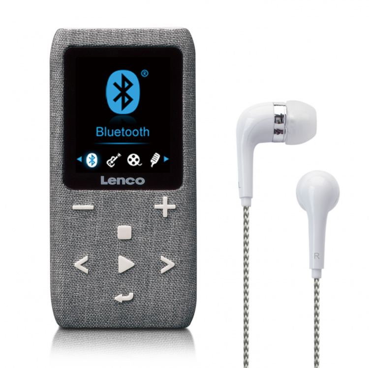 Lenco MP3/MP4-spelare med Bluetooth® 8 GB Micro SD-kort Grå Lenco MP3/MP4-spelare med Bluetooth® 8 GB Micro SD-kort Grå