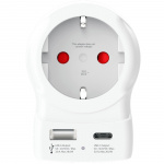 SKROSS Reseadapter Europa till USA m.fl. USB-A/USB-C 20W PD Jordad
