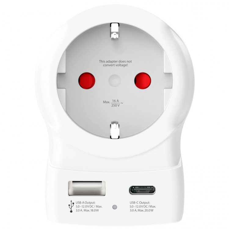 SKROSS Reseadapter Europa till UK m.fl. USB-A/USB-C 20W PD Jordad SKROSS Reseadapter Europa till UK m.fl. USB-A/USB-C 20W PD Jordad