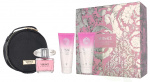 Versace Bright Crystal Giftset 290 ml Edt Spray 90ml/Body Lotion 100ml/Shower Gel 100ml/Pouch