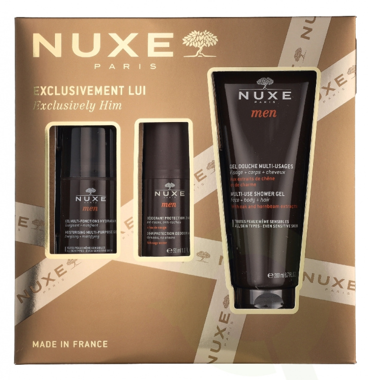 Nuxe Men Set 300 ml Deo Spray 50ml/ Cream 50ml/ Shower Gel 200ml