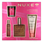 Nuxe La Fete En Rose Giftset 275 ml Huile Prodigieuse Florale 100ml/Prodigieux Floral Shower Gel 100ml/Prodigieux Floral Le Parfum 15ml/Prodigieux Floral Candle 60gr