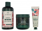 The Body Shop G3 Small British Rose Giftset 140 ml Hand Cream 30ml/Body Butter 50ml/Shower Cream 60ml