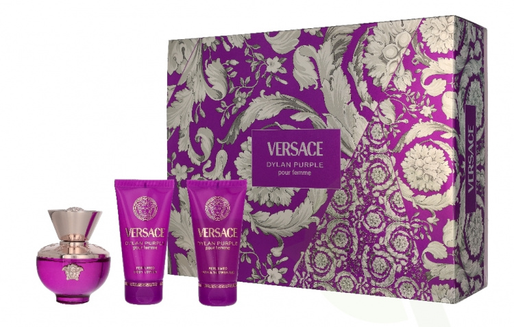 Versace Dylan Purple Giftset 150 ml Edp Spray 50ml/Bath & Shower Gel 50ml/Body Lotion 50ml