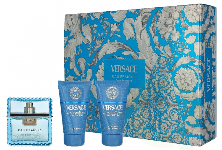 Versace Eau Fraiche Giftset 150 ml Edt Spray 50ml/Bath & Shower Gel 50ml/Aftershave Balm 50ml
