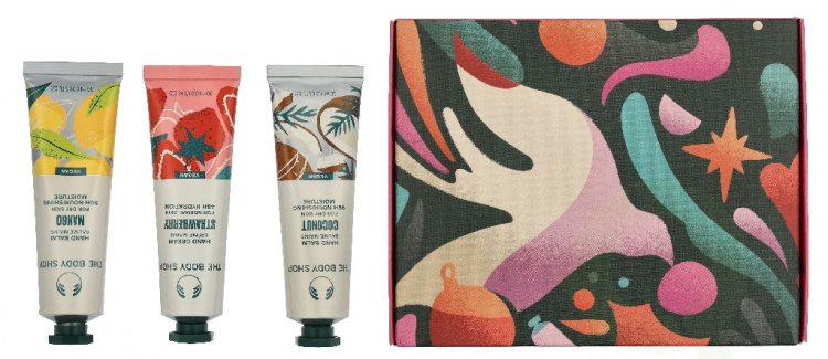 The Body Shop G1 Hand Care Trio Set 90 ml British Rose Hand Cream 30ml/Strawberry Hand Cream 30ml/Pink Grapefruit Hand Cream 30?ml