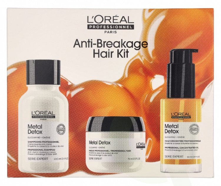 L\'Oreal Serie Expert Metal Detox Set 205 ml Shampoo 100ml/Mask 75ml/Oil 30ml