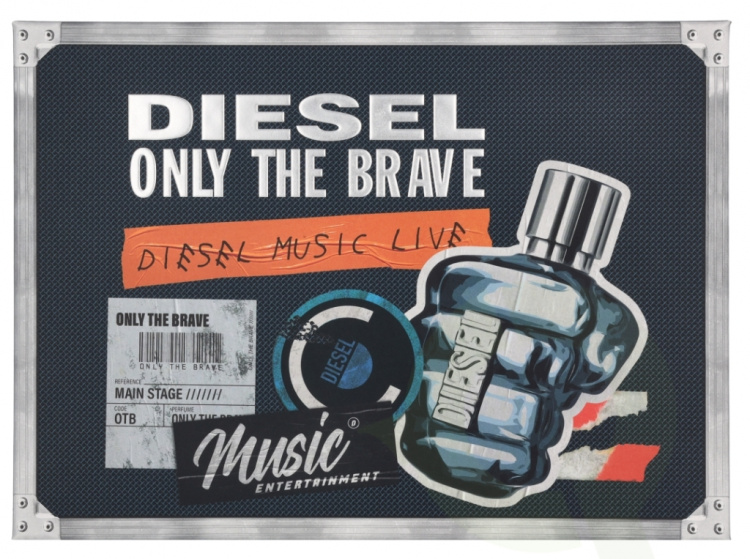 Diesel Only The Brave Mens Giftset 275 ml Edt Spray 125ml/Shower Gel 100ml/Shower Gel 50ml