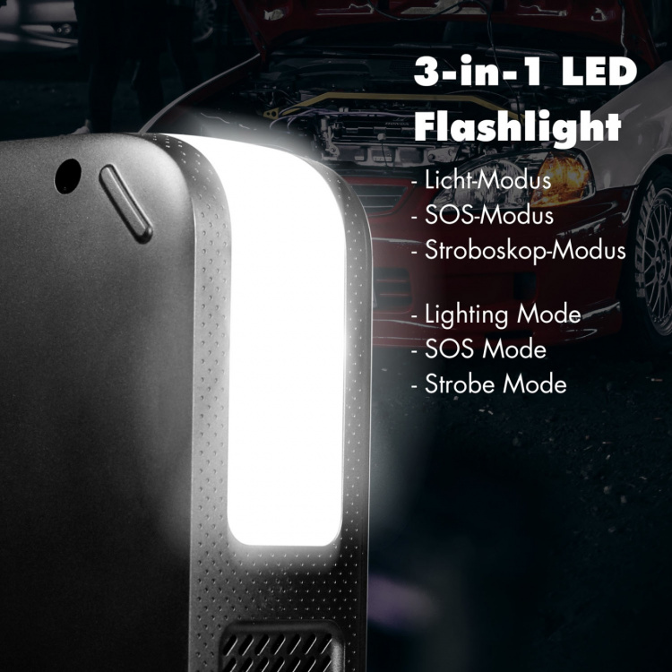 LogiLink Portabel 4-i-1 Starthjälp med Luftkompressor