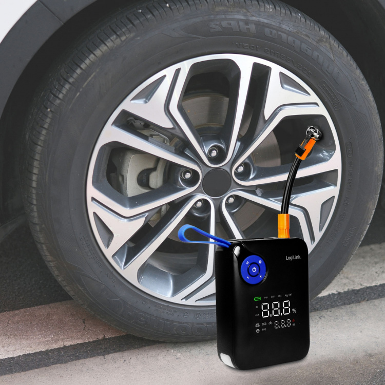 LogiLink Portabel 4-i-1 Starthjälp med Luftkompressor