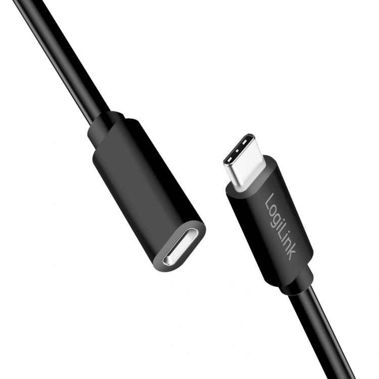 LogiLink USB-C Förlängningskabel 60W 3m Svart