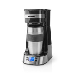 Butler Kaffebryggare för en portion | 0,4 l | 750 W | Timerfunktion | Isolerad resemugg | Automatisk avstängning | LCD-display | Svart