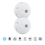 Alecto Minirökdetektor med 5 års batteri 2-pack Vit