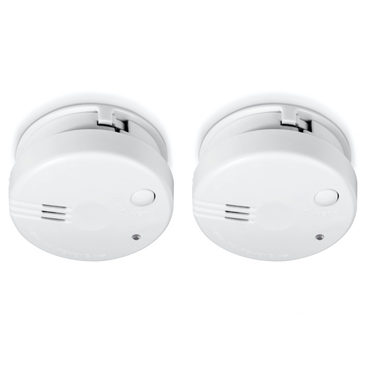 Alecto Minirökdetektor med 5 års batteri 2-pack Vit