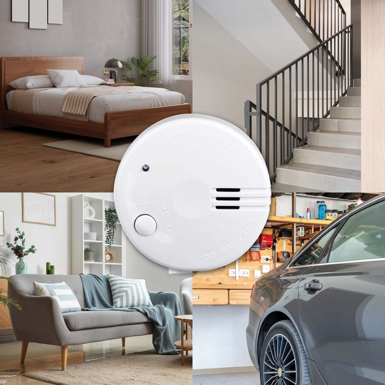 Alecto Minirökdetektor med 5 års batteri 2-pack Vit