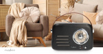 Nedis FM-radio | Portabel design | Bluetooth® / FM | Accu Powered / USB ström | Analog | 10 W | Bluetooth® | Svart