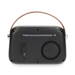 Nedis FM-radio | Portabel design | Bluetooth® / FM | Accu Powered / USB ström | Analog | 10 W | Bluetooth® | Svart