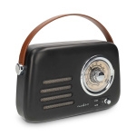 Nedis FM-radio | Portabel design | Bluetooth® / FM | Accu Powered / USB ström | Analog | 10 W | Bluetooth® | Svart