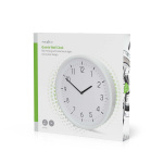 Nedis Väggklocka | Diameter: 360 mm | ABS | Tyst rörelse | Vit