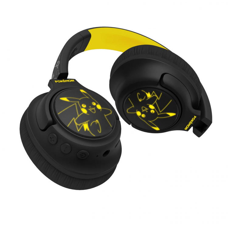 Pokémon Hörlurar Pikachu Over-Ear Trådlös LED Ljus Ljuddelning