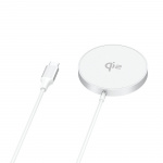 Gear Trådlös Laddare Qi2 Snabbladdning 15W Silver/Aluminium