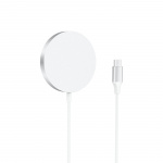 Gear Trådlös Laddare Qi2 Snabbladdning 15W Silver/Aluminium