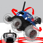 Sharper Image Leksaksbil Toy RC Monster Spinning Car Metallic Blue Metallisk Blå