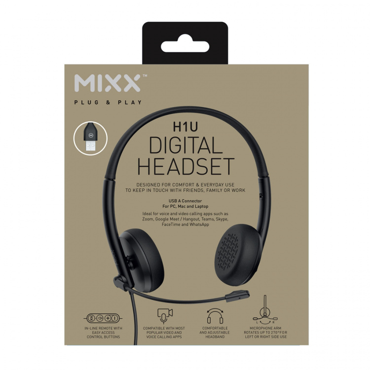 MIXX Stereo Headset H1u Trådbunden USB-A