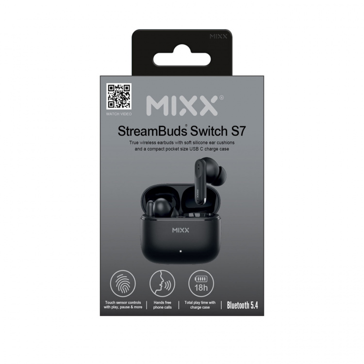 MIXX Hörlurar Switch S7 In-Ear Tws Svart