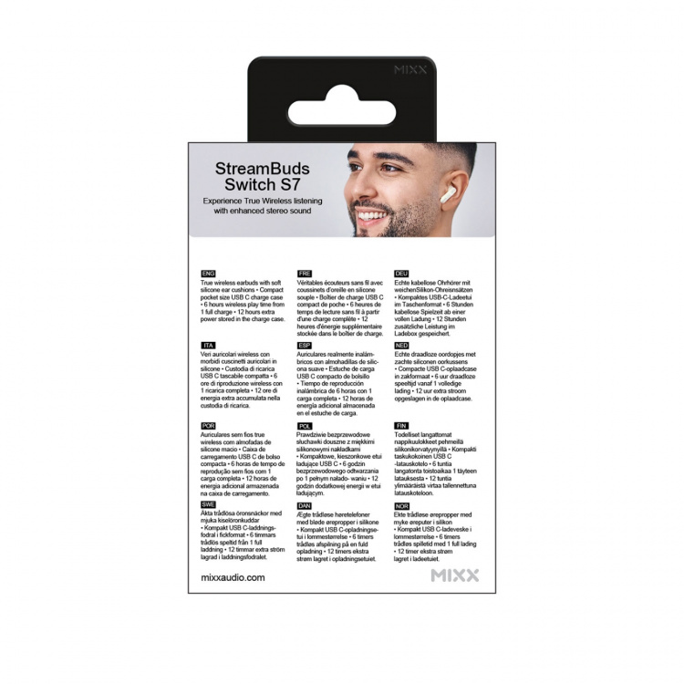 MIXX Hörlurar Switch S7 In-Ear Tws Vit