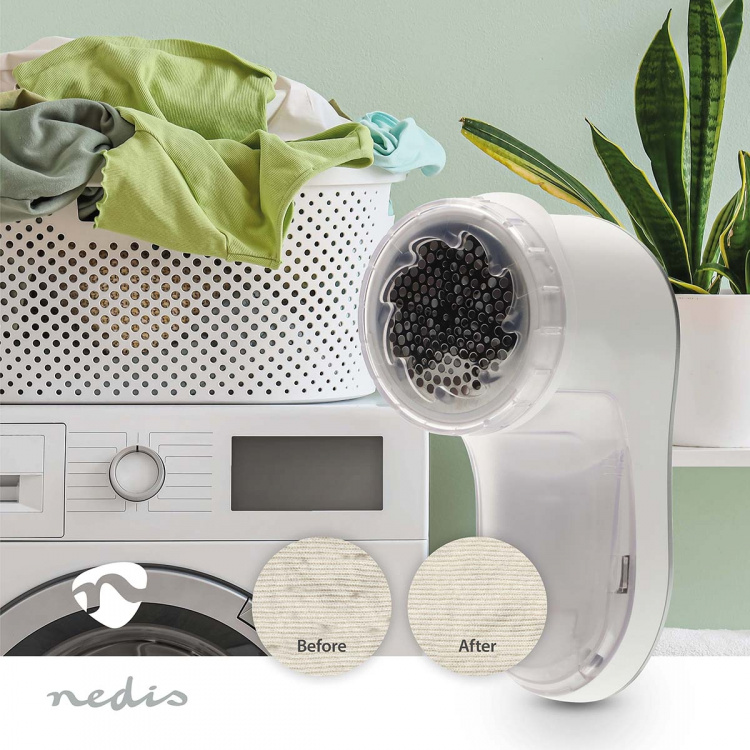 Nedis Luddborttagare | Built-In Lithium-Ion | Dukar / Textile | Vit
