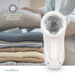 Nedis Luddborttagare | Built-In Lithium-Ion | Dukar / Textile | Vit