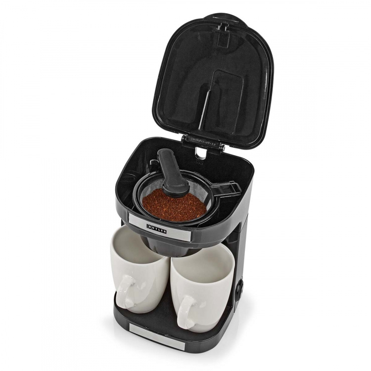 Butler Kompakt kaffebryggare | 2 porslinskoppar | 0,25 l | 450 W | Automatisk avstängning | Svart