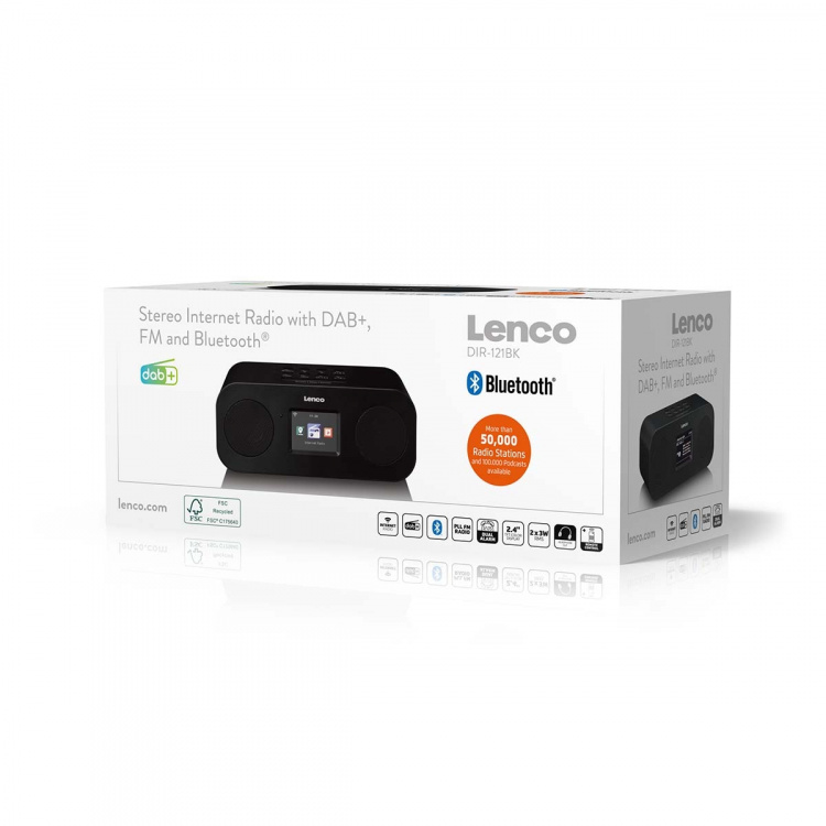 Lenco Stereo internetradio med DAB+, FM och Bluetooth®