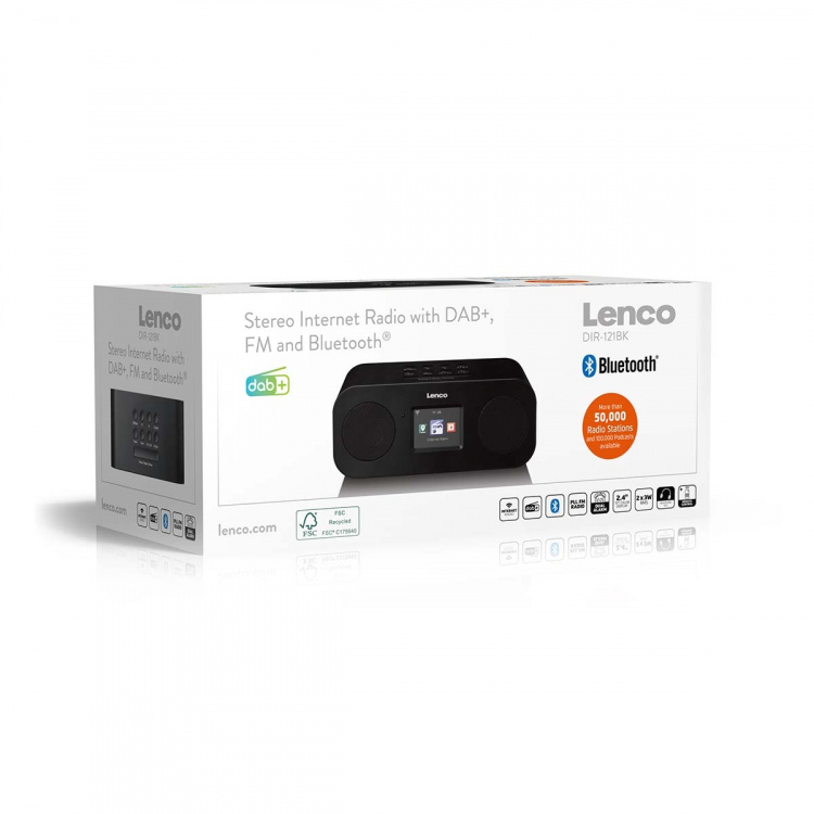 Lenco Stereo internetradio med DAB+, FM och Bluetooth®