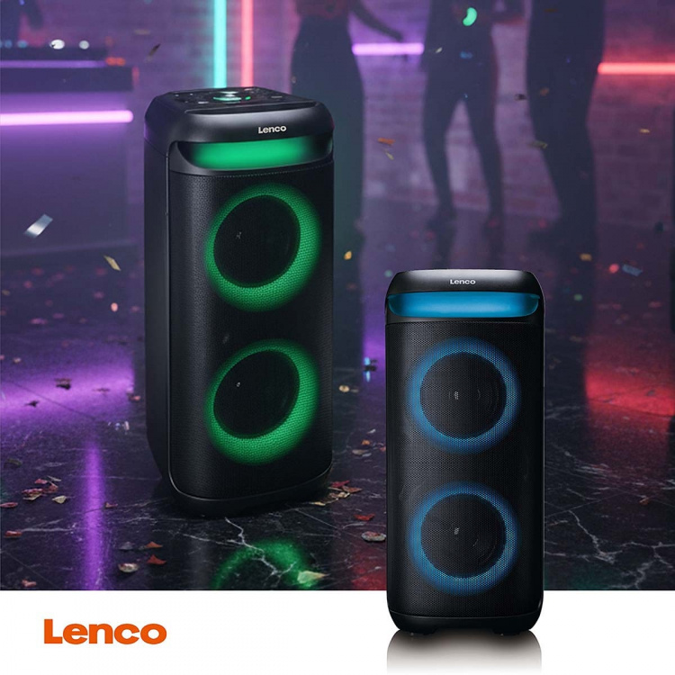 Lenco Bluetooth® Partyhögtalare med inbyggda lampor