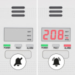Alecto Kolmonoxidlarm med display och 10 års drifttid för batteri och sensor