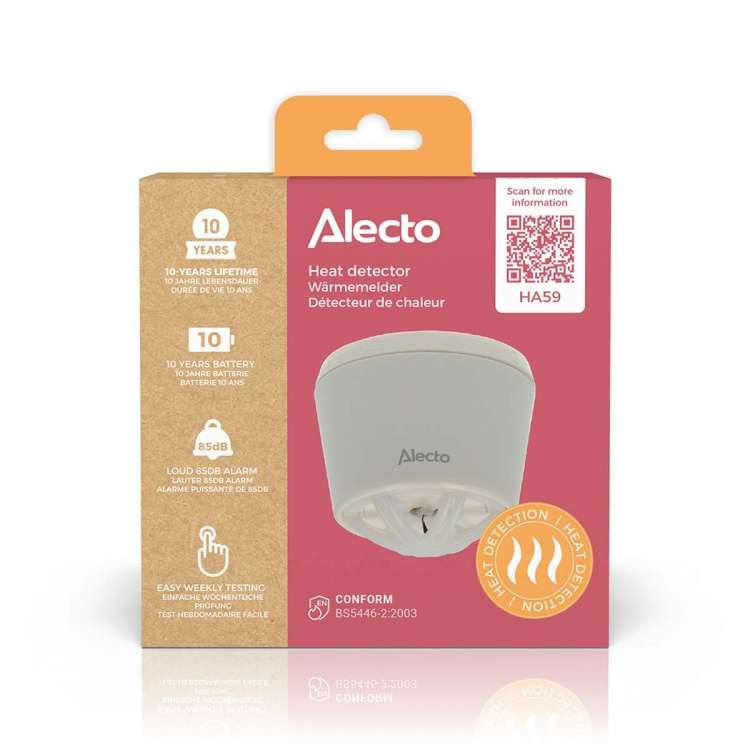 Alecto Värmedetektor 10 år Vit