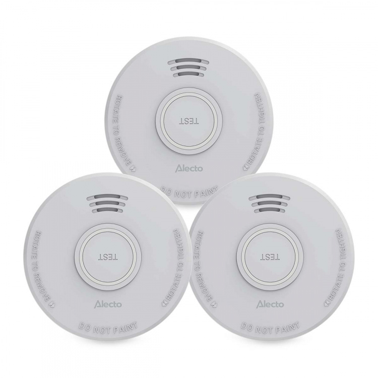 Alecto Fristående brandvarnare med 1 års batteri 3 st