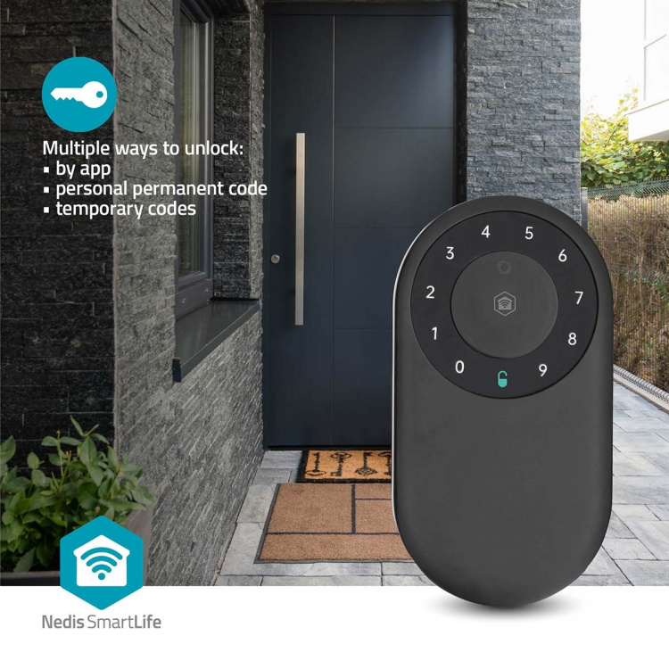 Nedis SmartLife nyckelskåp | Bluetooth® | Utomhus | Siffra | IP65 | Svart