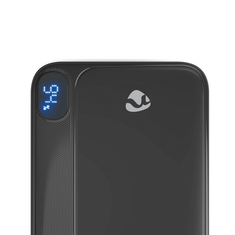 Nedis Powerbank | 10000 mAh | 1.5 / 1.67 / 2.0 / 2.22 / 3.0 A | Antal utgångar: 3 | Utgångsanslutning: 1x USB-C™ / 2x USB-A | Ingångsanslutning: 1x USB-C™ | PD3.0 20W | Litium-polymer | Display