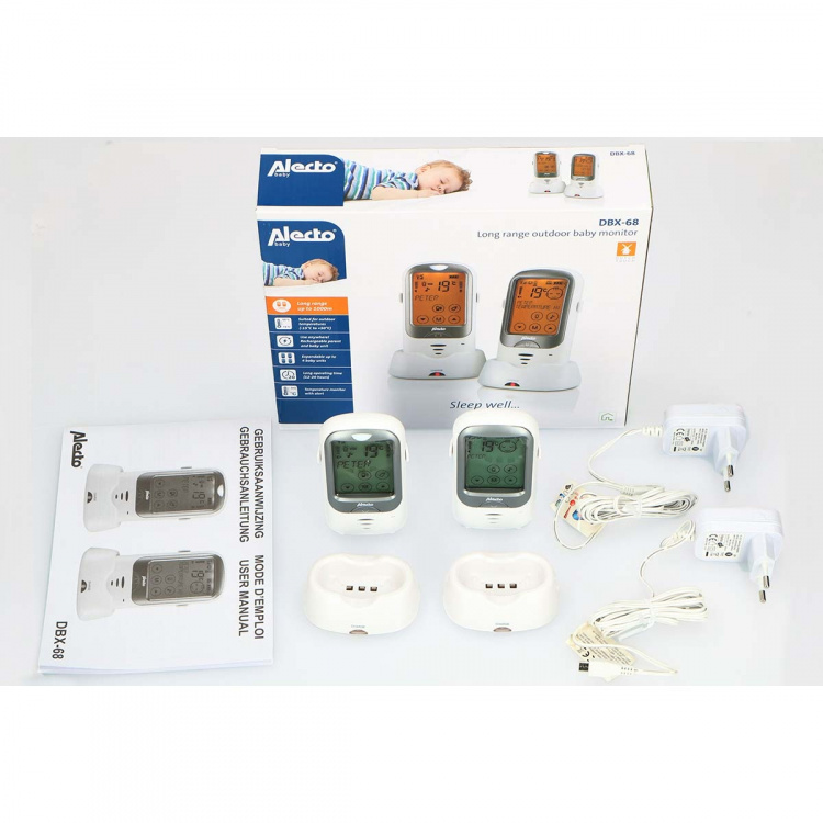 Alecto Lång räckvidd utomhus babyvakt Vit / Antracit