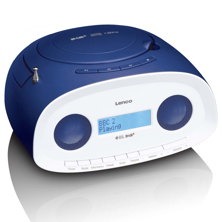 Lenco Bärbar DAB+/FM-radio med CD- och USB-spelare Blå