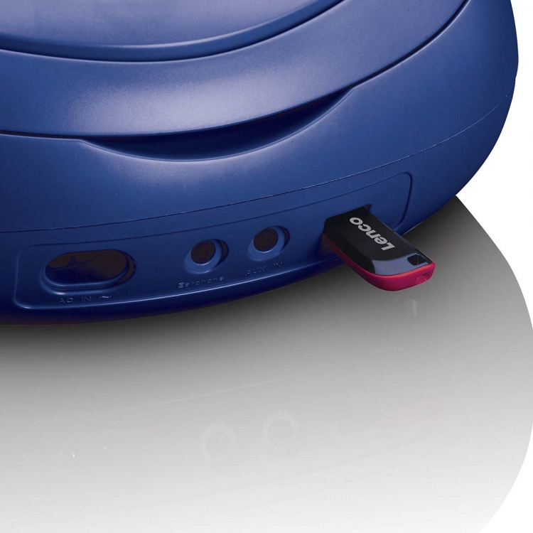 Lenco Bärbar DAB+/FM-radio med CD- och USB-spelare Blå
