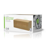 Nedis Digital klockradio | LED | USB-C™ Female | FM | Snooze-funktion | Sov timer | Antal alarm: 2 | Brun