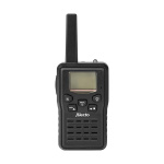 Alecto Walkie-Talkie Set | 2 handenheter | Upp till 10 km | Frekvenskanaler: 8 | PTT / VOX | 24 h standby | Laddningsbas ingår | Hörlursutgång | Svart