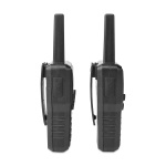 Alecto Walkie-Talkie Set | 2 handenheter | Upp till 10 km | Frekvenskanaler: 8 | PTT / VOX | 24 h standby | Laddningsbas ingår | Hörlursutgång | Svart